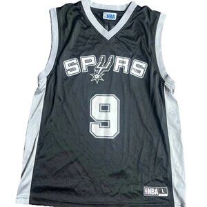 San Antonio Spurs Tony Parker #9 VINTAGE Black NBA Basketball Jersey RARE L